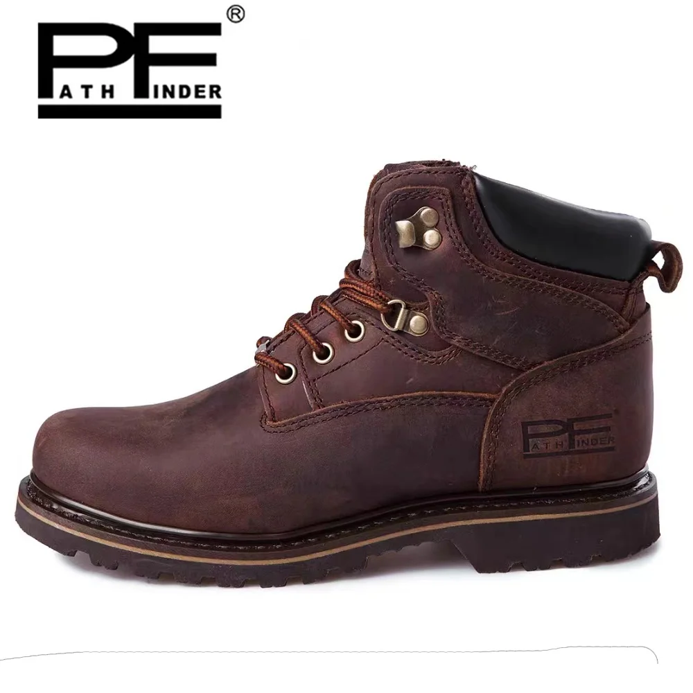 Work Boot Steel Toe - Pf Sepatu Bot Sepeda Motor Kulit