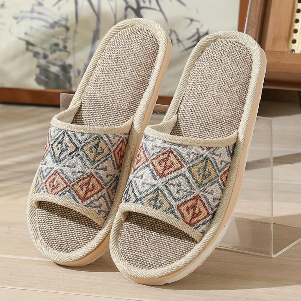 Men'S Shoes To Women'S - Sendal Rumah Linen Four Seasons untuk