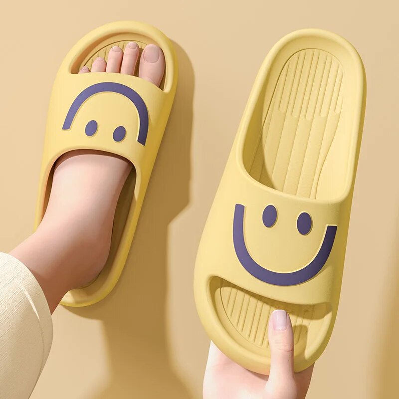 Men'S Shoes Non Slip - Sendal Rumah Berbentuk Awan dengan Wajah