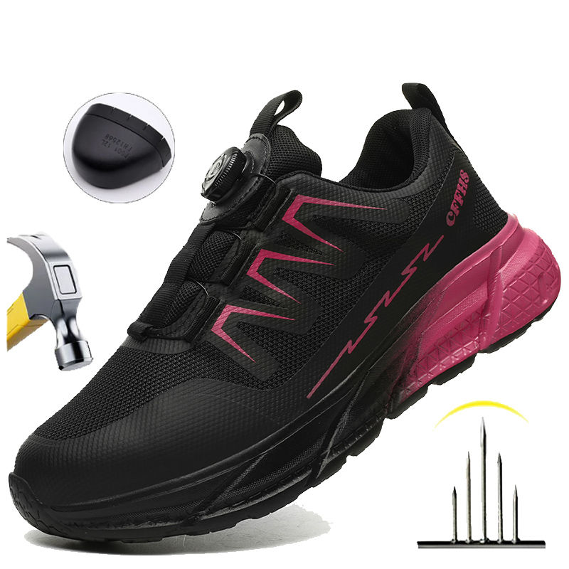 Work Boot Steel Toe - Sepatu Keselamatan Wanita Anti-Tusuk, Ujung Baja,