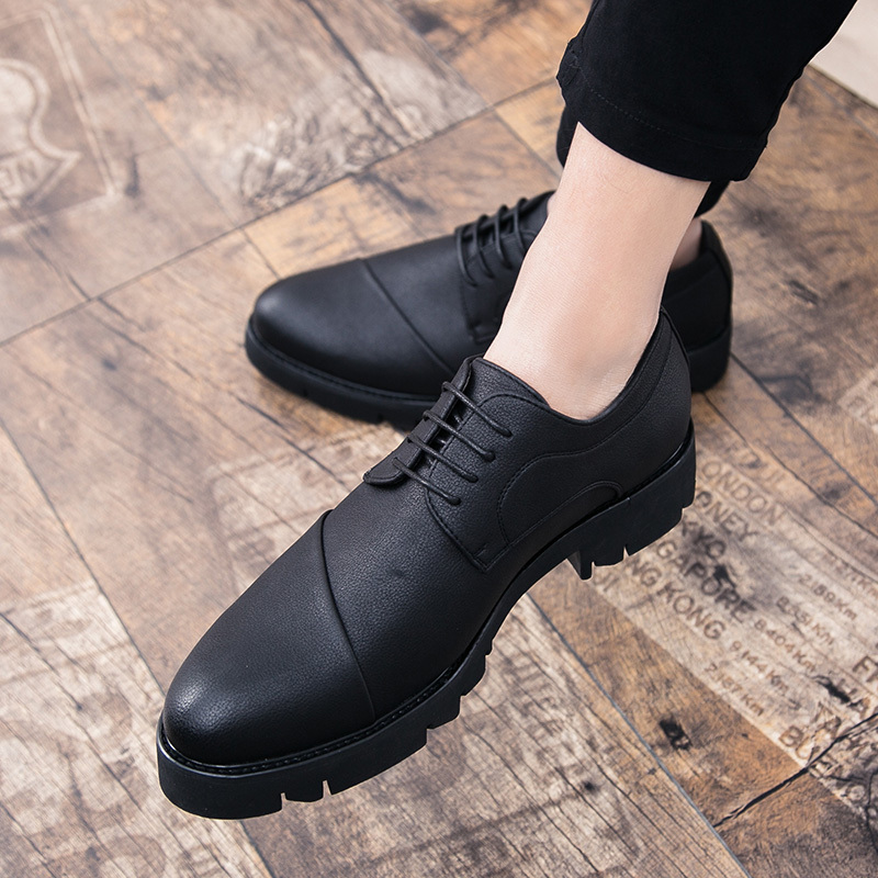 Men Shoes Prada - Sepatu pantofel ujung lancip sol tebal