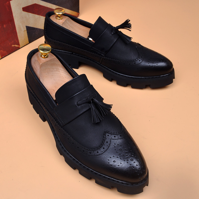 Men Shoes Prada - Sepatu Kulit Sapi Formal Kasual untuk