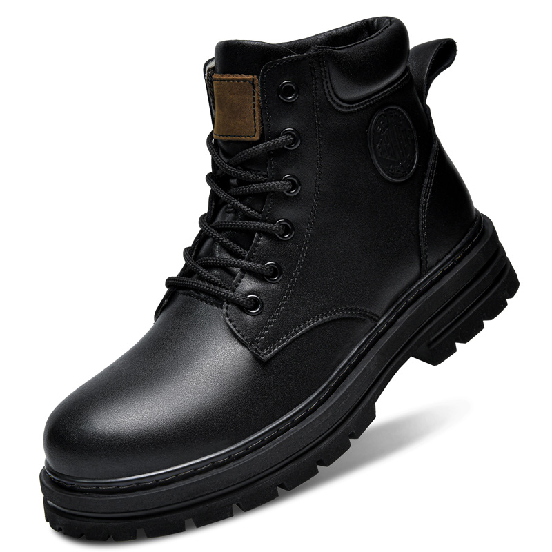 Sepatu Bot Kulit Hitam Musim D - Men'S Shoes Dq ulasan dan harga