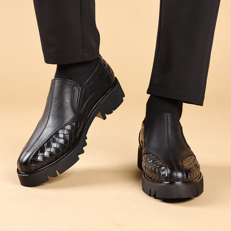 Sepatu kulit sol tebal untuk p - Men Shoes Prada ulasan dan harga