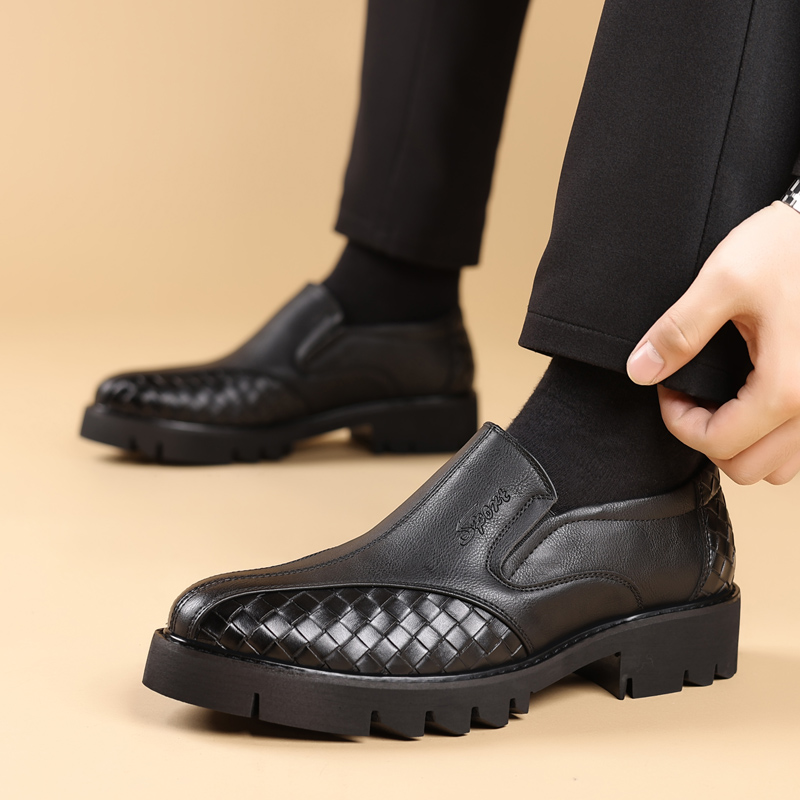 Sepatu kulit sol tebal untuk p - Men Shoes Prada ulasan dan harga