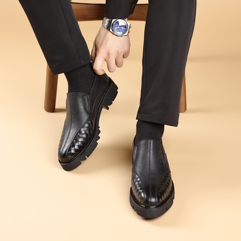 Sepatu kulit sol tebal untuk p - Men Shoes Prada ulasan dan harga