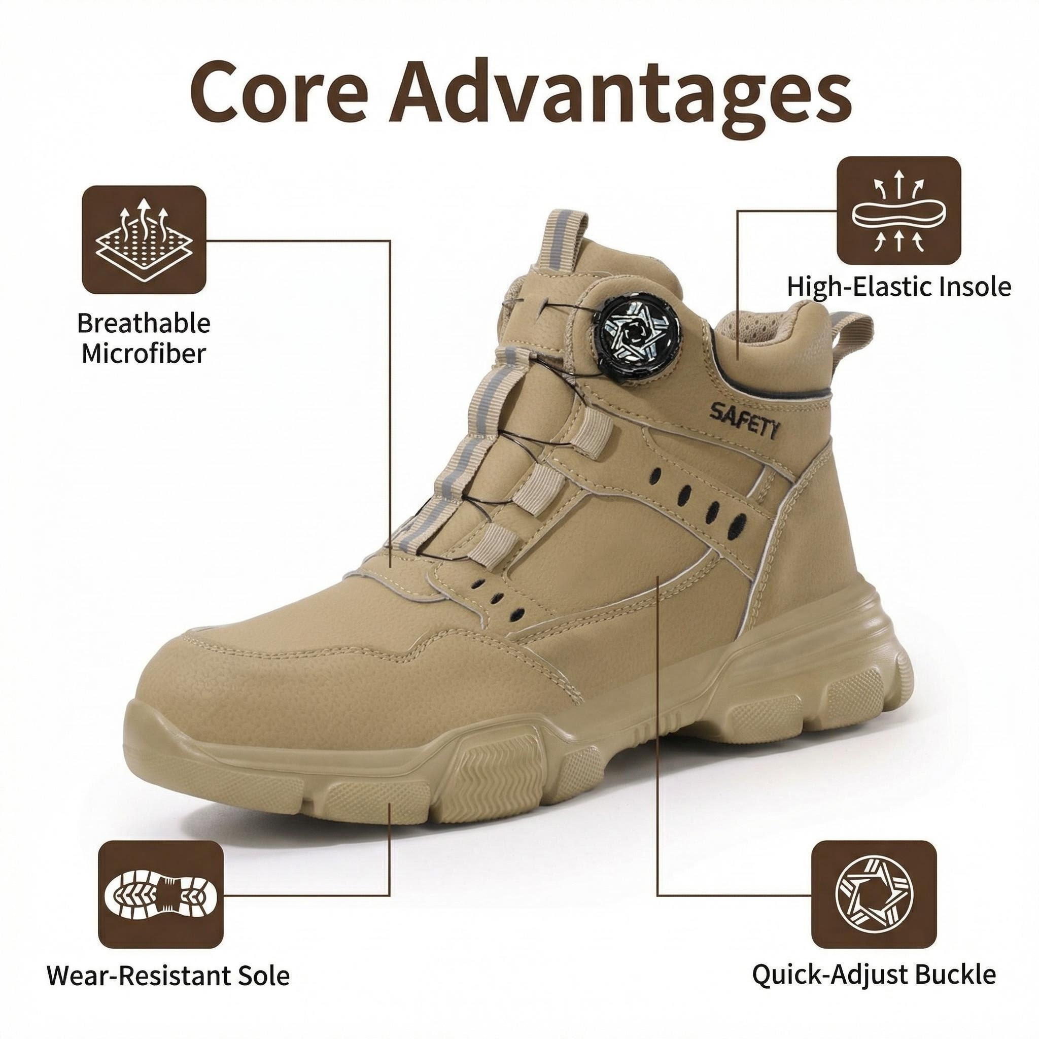 Sepatu Bot Tambang Tidak Bisa  - Work Boot Steel Toe ulasan dan harga