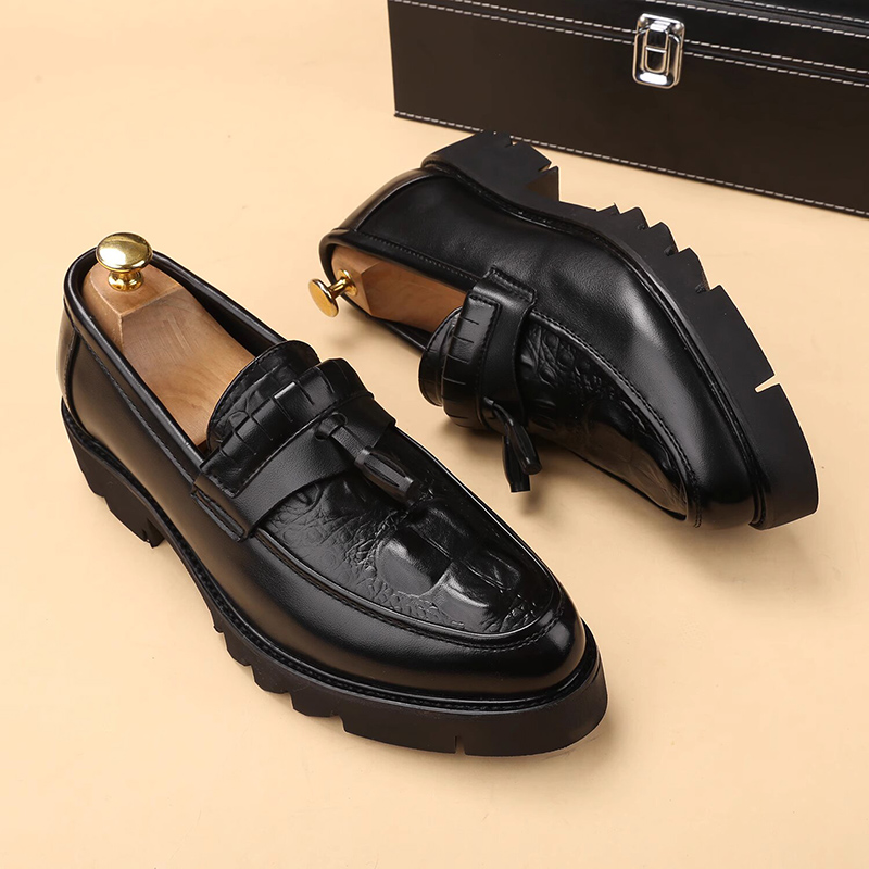 Sepatu Rumbai Kulit Asli Kasua - Men Shoes Prada ulasan dan harga