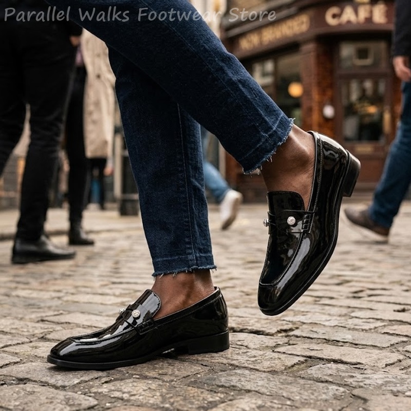 Sepatu Loafer Pria Hitam Kulit - Men Shoes For Wedding ulasan dan harga