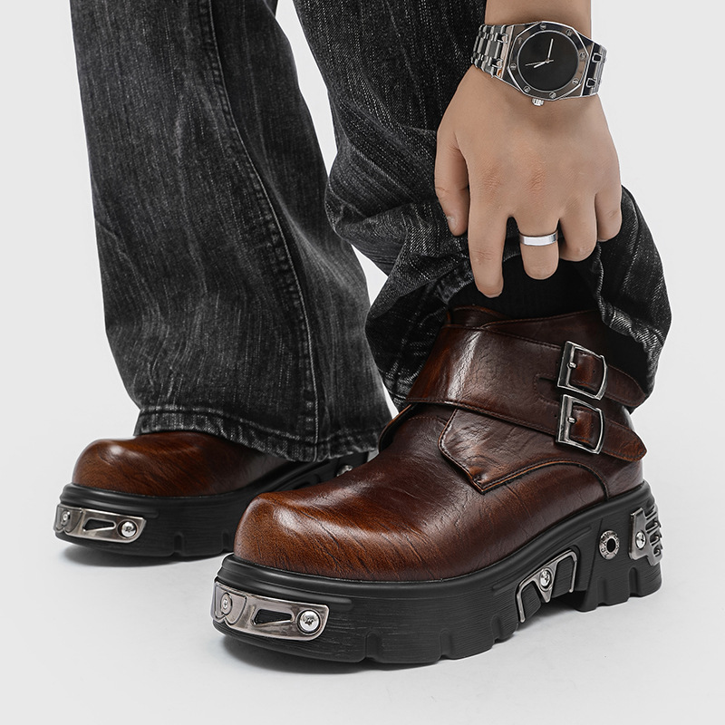 Sepatu bot platform punk goth  - Men Shoes Trends ulasan dan harga