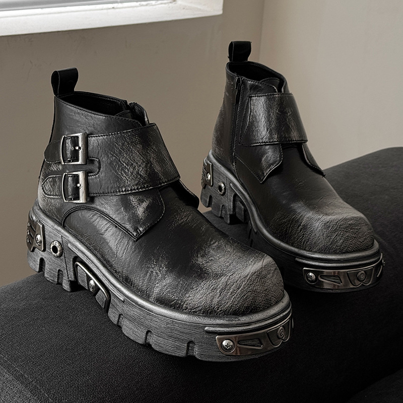 Sepatu bot platform punk goth  - Men Shoes Trends ulasan dan harga